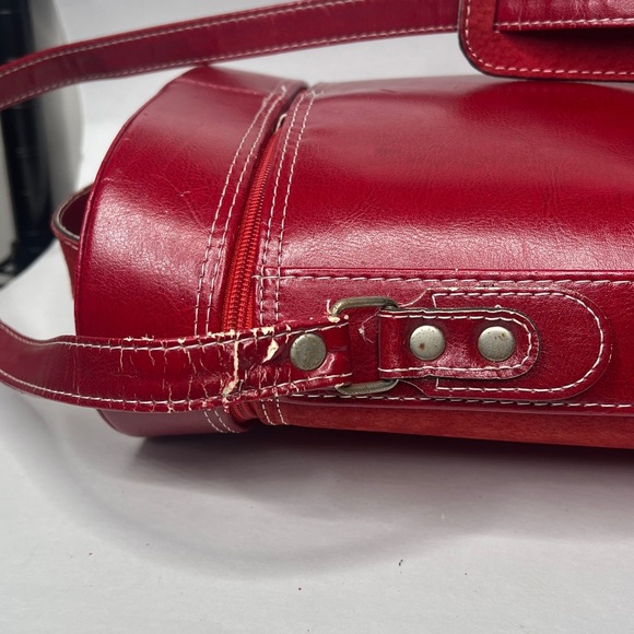Givenchy Rare Vintage Red Large Tall Zip Around Bag - Picture 9 of 12